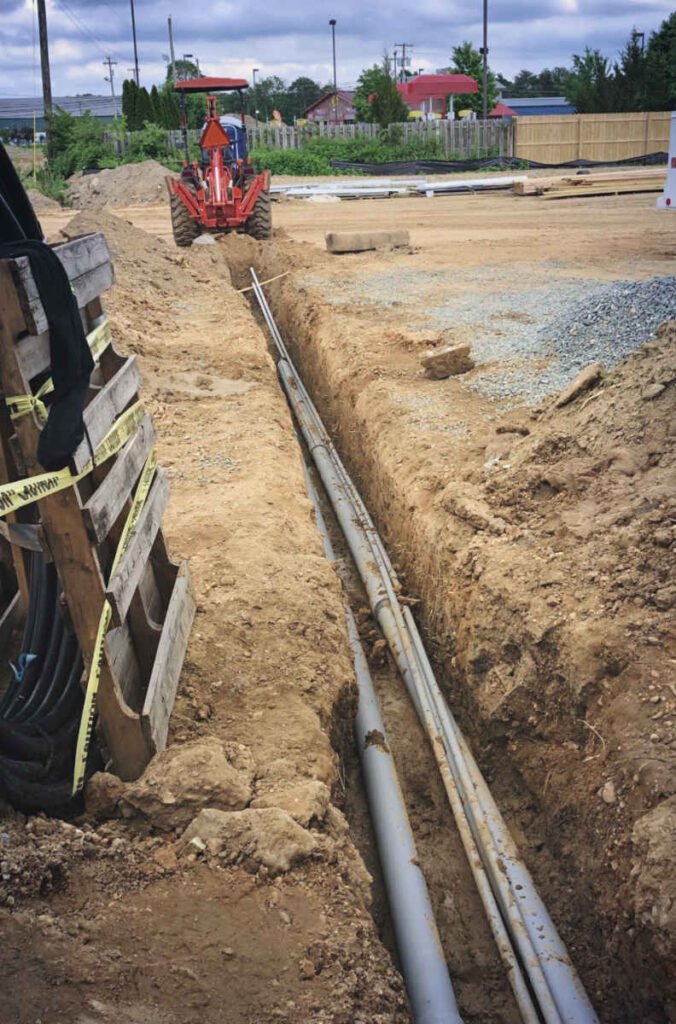 Photo of Electrical Conduit in a trench